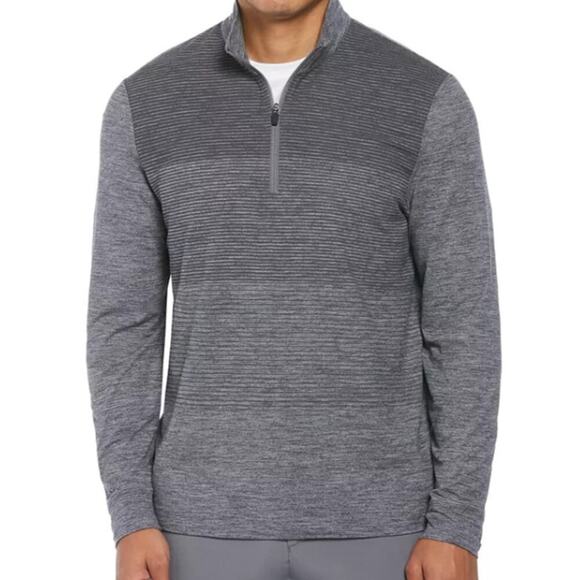 PGA Tour Men's Gray Ombre Printed Lux Block ¼ Zip Pullover Size S - Picture 1 of 7